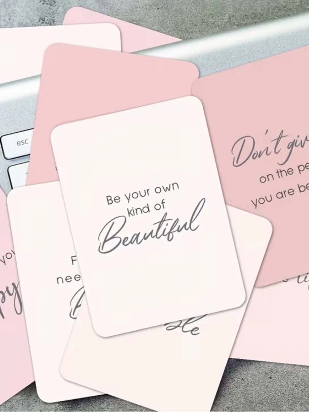 Inspirational Pink Affirmation Card Deck